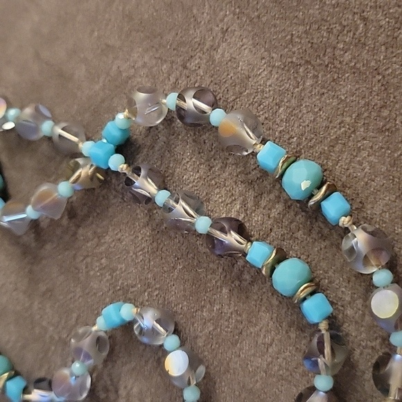 Handmade Long Vintage Czech Glass Knotted Necklace - Picture 3 of 12